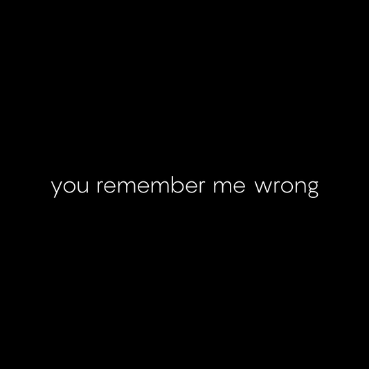 you remember me wrong T-SHIRT